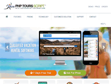 Tablet Screenshot of phptourscript.com